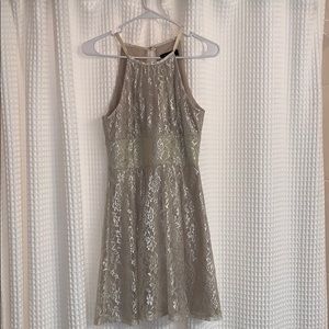 B. Darlin Shiny Short Cream Dress Formal